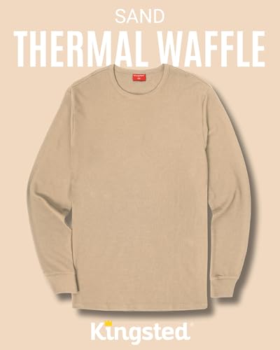 Kingsted Waffle Shirts for Men - Royally Comfortable & Super Soft Long Sleeve Base Layer - Classic Fit Men's Thermal Shirts3