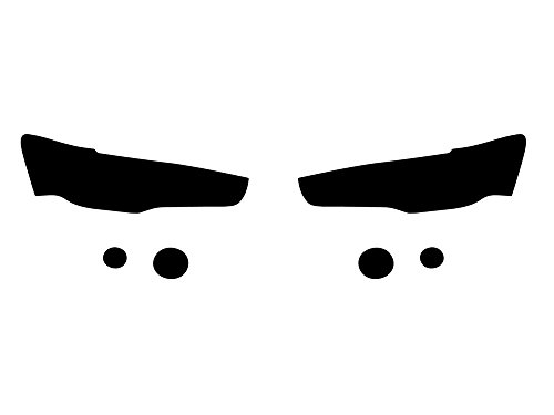 Rvinyl Headlight Tint Covers Compatible with Mitsubishi Lancer 2008-2015 - Smoke