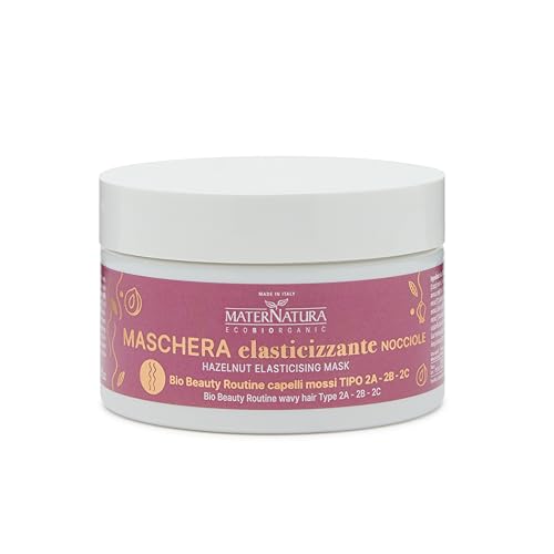 Maternatura, Maschera Elasticizzante Capelli Mossi alle Nocciole, Effetto Anti Crespo e Districante, Bio Beauty Routine Capelli Mossi, Made in Italy - 200 ml