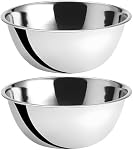 OCS Parts 8 quart bols à mélanger | Ensemble de 2 | Bols à mélanger en acier inoxydable de qualité professionnelle de 13,25 po pour cuisines domestiques et commerciales | Bols à mélanger de qualité professionnelle pour cuisines domestiques et commerciales