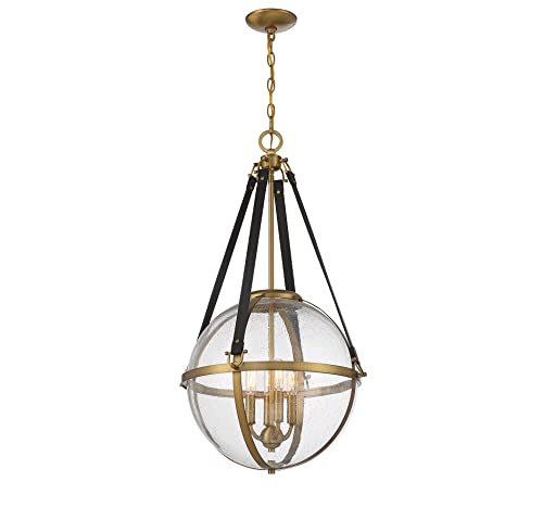 Savoy House 7-1836-4-322 Bozeman 4-Light Pendant In Warm Brass (18" W X 32" H) #TOP2