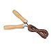 SPYMINNPOO Jumping Rope, Cowhide Wooden Handle Portable Highly Effective Skipping Rope for Fitness Exercise
