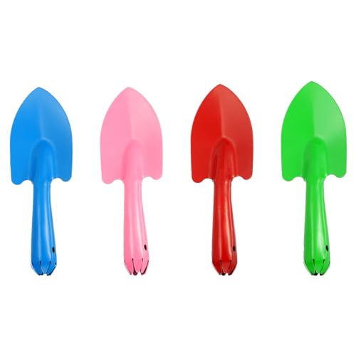 PATIKIL Mini Metal Hand Shovel, 4 Pack Colorful Trowel Set Garden Tools for Flower Planting Soil Digging Transplanting, 4 Colors