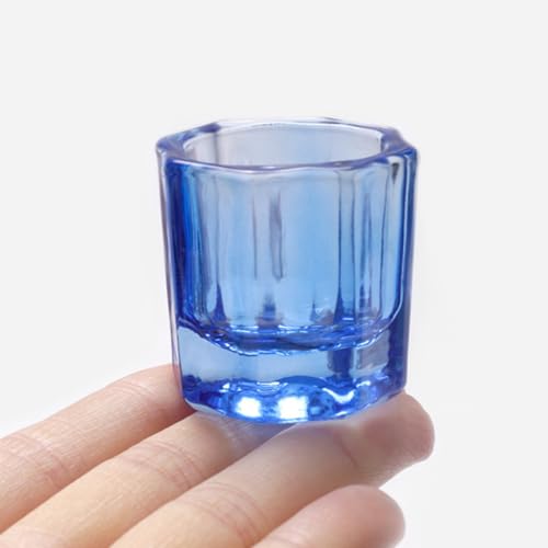 OSALADI 8pcs Vasos Octogonales de Vidrio para Manicura miniatura 4