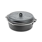 Petromax Dutch Oven Essential Line - Topf für den täglichen Gebrauch, aus Gusseisen für Induktion, Gas, Backofen, Grill oder Lagerfeuer. Kochen, Backen, Grillen, Braten (3,5 L)