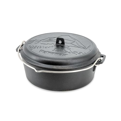 Petromax Dutch Oven Essential Line - Topf für den täglichen Gebrauch, aus Gusseisen für Induktion, Gas, Backofen, Grill oder Lagerfeuer. Kochen, Backen, Grillen, Braten (3,5 L)