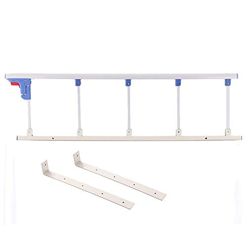 JAZC-Bed Rail Bed Railing Elderly Bedside Guard, Foldable Safety Bed Assist Bar Handle Medical Supply Hospital Aluminum Alloy (Size : 94×35cm)