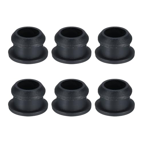 Image of Snap in Locking Hole Plugs Rubber Panel Seal Cover Drilled Silicone Caps, [for Kitchen Rubber, Waterproof Sealing Plugs] - 13mm /0.5in /Black /6Pcs