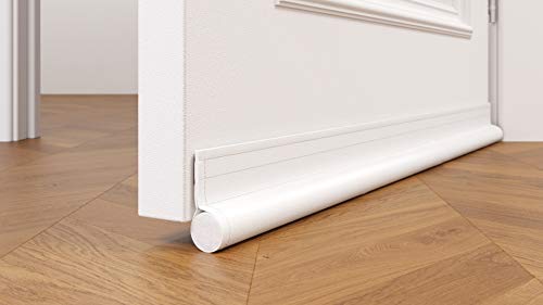 Mcdils Under Door Draft Blocker White - Door Draft Stopper 32 To 38 Inches - Weatherproofing Door Seal Strip - Draft Stopper For Bottom Of Door - Noice Reduction Sound Proof Door Draft Blocker White #TOP1