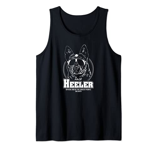 Funny Blue Heeler Cattle Dog coolest people dog saying Tank Top, Black