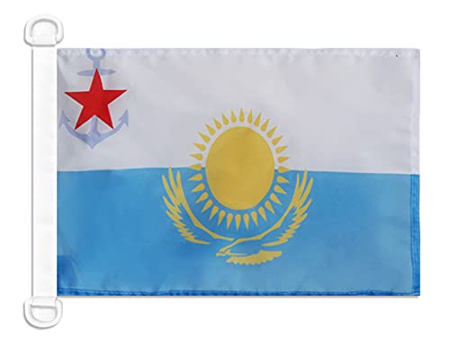 AZ FLAG Kazakhstan Naval Ensign Boat Flag 12x18 in Plastic Rings