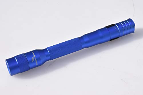 Eagle Beam E-Pen Penlight - Ultra Bright High Power USA Cree Pen Light Small Size Light Weight Regular AAA Battery Best Pocket Shirt Belt Clip EDC Waterproof Purse Every Day Carry Car (Cool Blue)