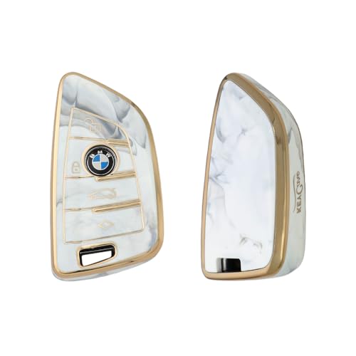 Image of Keyzone TPU car Key Cover Compatible for BMW X1, X3, X6, X5, 5 Series, 6 Series, 7 Series 4 Button smart Key (Type2)