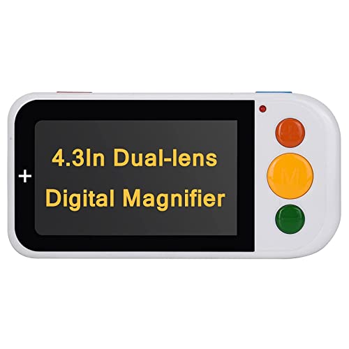 Lente d'ingrandimento digitale, ausilio per la lettura per ipovedenti, lente d'ingrandimento digitale portatile da 4,3 pollici, ausilio visivo elettronico con monitor per una facile lettura
