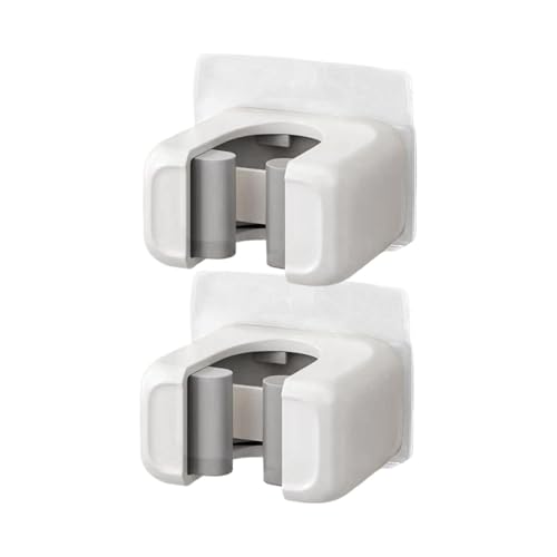 Organizador para escoba de pared, juego de 2 soportes de pared, ahorro de espacio resistente, almacenamiento para herramientas de limpieza de baño, para pala de aspirador Gadgets de casa, oficina