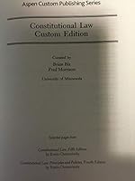 Constitutional Law Custom Ed. University of Minnesota 1454812222 Book Cover