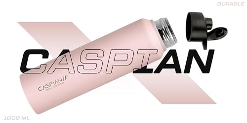 Image of CASPIAN / / / Hike Stainless Steel Customize Sipper Water Bottle| Leak Proof Thunder for Fridge Home Office Travel School Kids Boys Girls Adults Sports Gym Yoga (CUS-Light Pink 1 Litre, Set of 1)
