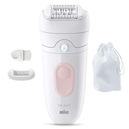Braun Silk·épil 5, Épilateur Humide Et Sec, Pour L'Épilation Facile, Peau Lisse Longue Durée, 5-011, Flamant Rose