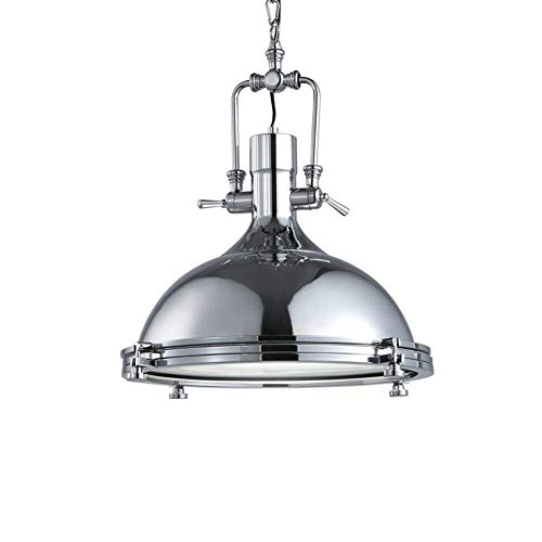 Lustres luxueux rétro suspendus en métal style industriel avec lumière chaude