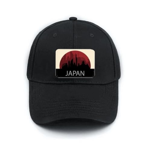 Casquette de baseball réglable noire pour amateur d'architecture du Japon