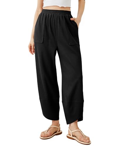 Cicy Bell Womens Baggy Wide Leg Pants Casual Elastic Waisted...