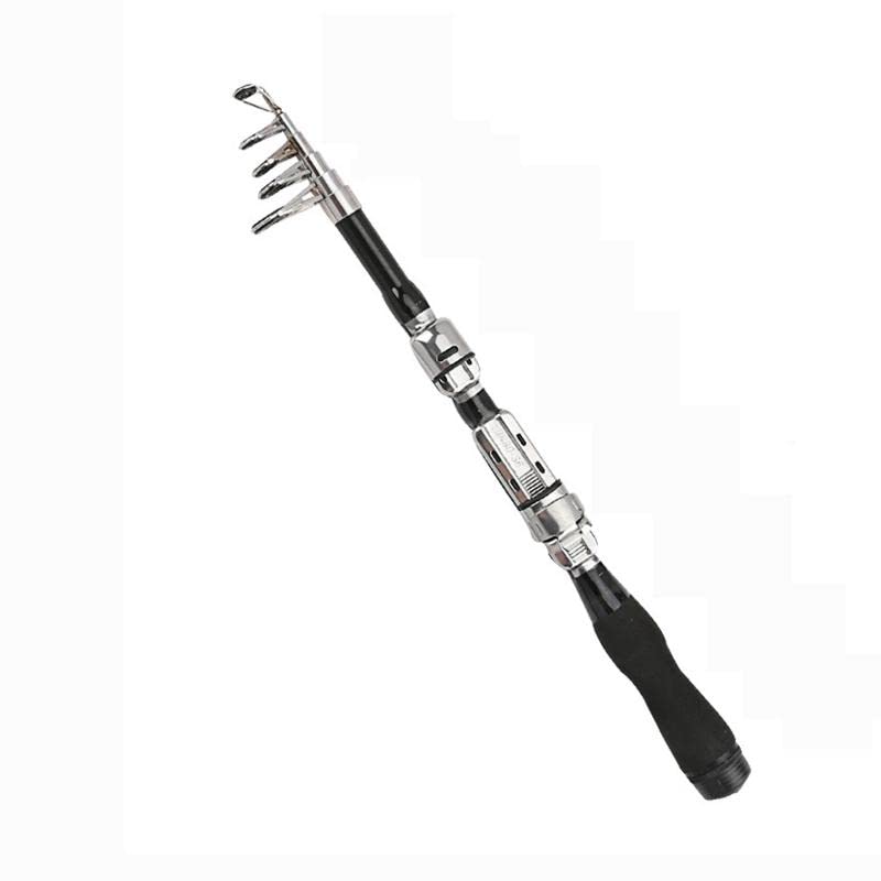 1.5m Telescopic Mini Fishing Rods Super Hard Carbon Steel Rivers Lakes Fishing Rod Portable Sea Pole Equipment