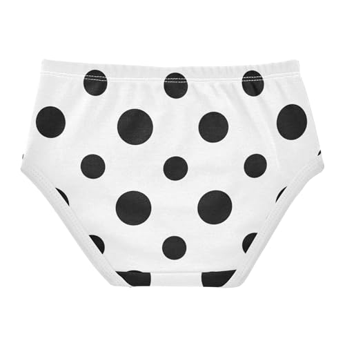 Black Polka Dots White Toddler Girls Underwear 2t Cotton Little Girl Panties Animal Kids Briefs Undies2