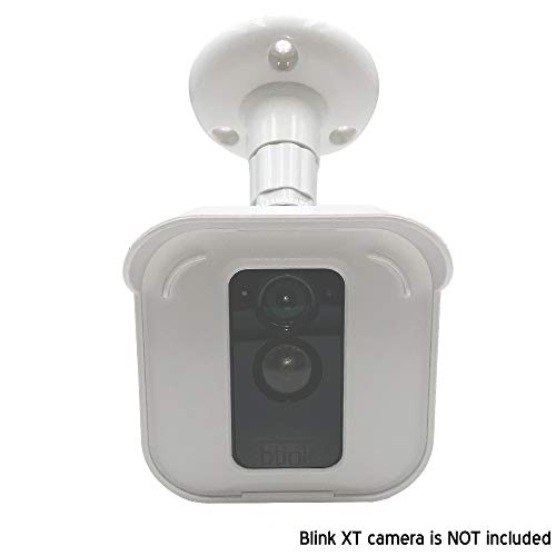 Hard Case for Blink XT 2 Camera w/Mount Bracket (White 1 pcs) - Blink XT Covers w/Glare-reducing Hood - Indoor Outdoor Blink Camera Cover Case - Swivel Rotating Wall Mounting Housing Stand by SULLY