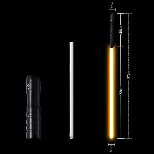 Yddsaber Jedi Sith Led Light Saber, Force Fx Heavy Dueling, Rechargeable Lightsaber, Loud Sound High Light With Foc, Metal Hilt, Blaster, (Orange) #TOP5