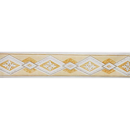 Selbstklebende Tapetenbordüre Gold - 10cm X 500cm PVC Wassermuster Für Wand & Decke