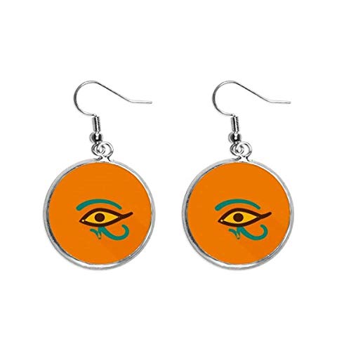 Pendientes de plata de ojo egipcio antiguo colgantes artesanales para mujer