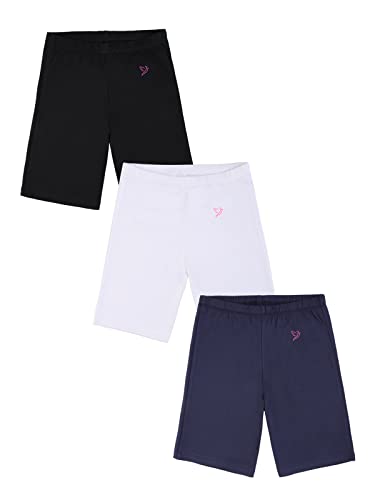 Image of TWIN BIRDS Cotton Stretchable Solid Coloured Skinny Fit Knee Length Yoga /Cycling /Sports Shorts for Girls