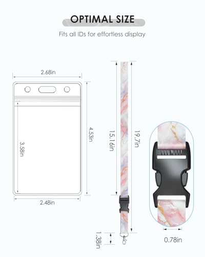 Avorast 5 Pack Cruise Lanyard for Ship Cards with Marble Pattern Cute Cruise Ship Lanyards with Waterproof ID Badge Holders for Keys, Cards Cruise Essentials for All Cruise Ships 2025, Mixed
