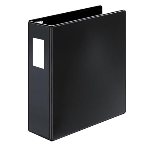 TOPS Cardinal 14032 SuperLife Easy Open Locking Slant-D Ring Binder, 3" Cap, 11 x 8 1/2, Black