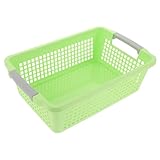 MOTHNUR 幼稚園材料収納バスケット 軽量プラスチック製 持ち運び便利 おもちゃ整理用デスクトップ収納かご グリーン中