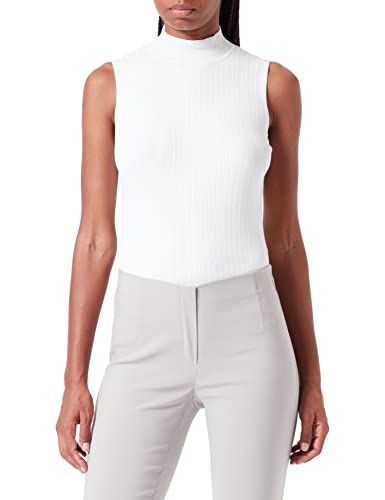 s.Oliver BLACK LABEL Damen Strickpullunder, Weiß, 38 EU