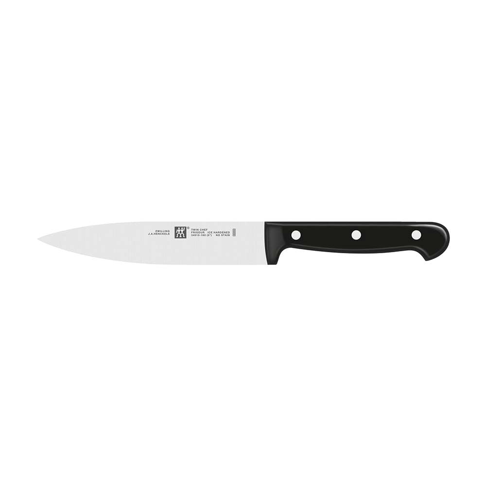 ZWILLING Twin Chef Bloc de couteaux 8 pièces, bloc en bambou, acier spécial inoxydable, noir, Made in Germany