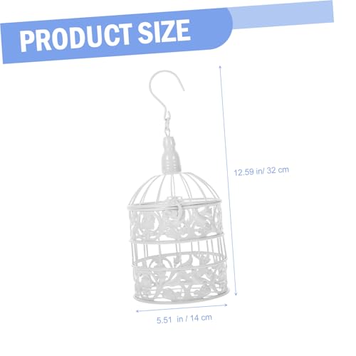 Cage à oiseaux décorative blanche pour mariage romantique et décors de table - 3