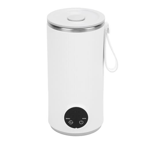 Travel Portable Electric Kettle, 400ML Portable Water Boiler Heated Travel Mug 4 Temperature Control USB Charging Small Water Boiler for Tea Coffee Milk (US Plug AC 100-240V)