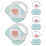 TEHAUX 5 Piezas de Mini Dijes para Chupete en Resina Brillante Color Azul Claro, Accesorios de Artesanía DIY para Decoración de Diademas, Fundas de Teléfono y Manualidades Creativas