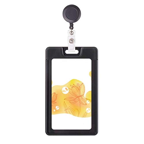Porte-badge rétractable fleur de lotus pour cartes d'accès et clés