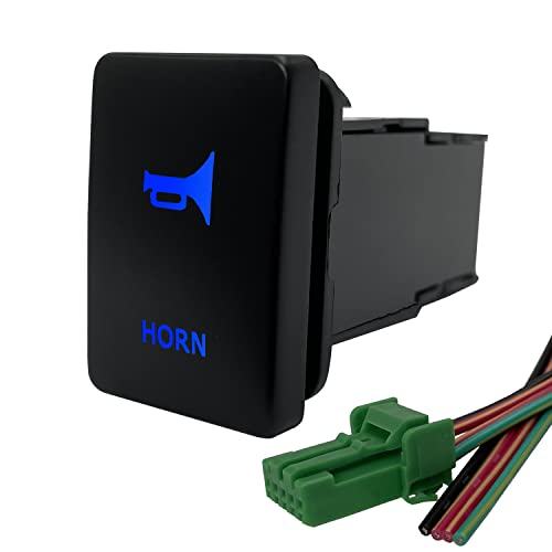 Image of Horn Push Button Switch (ON)-Off Momentary Switch with Wiring Kit for Toyota Tacoma 4Runner Tundra 3Amp 12V