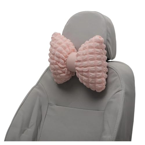 Coussin de cou voiture rose plissé pour soulager la fatigue durant la conduite