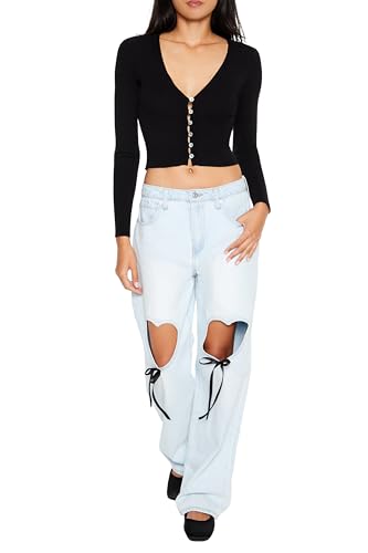 Forever 21 Women's Cropped Cardigan Sweater2