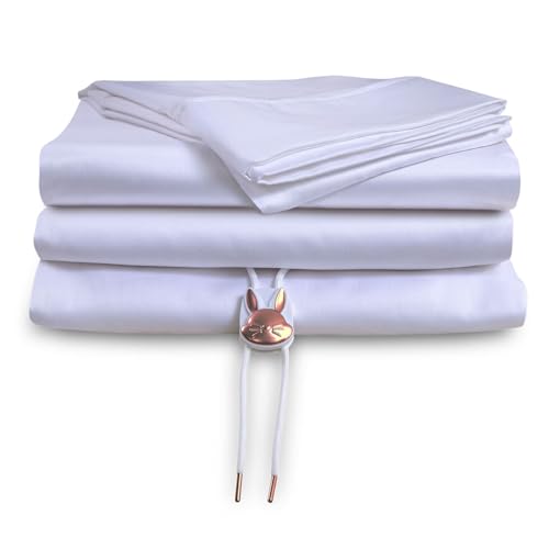 Bed Bunny Locking Fitted Bed Sheet Set Stays On & Wont Slip Off Built-in StayFit Compression System Hugs Mattresses AS-SEEN-ON-TV Wrinkle & Stain Resistant CopperSoft Fabric Infused w/Copper