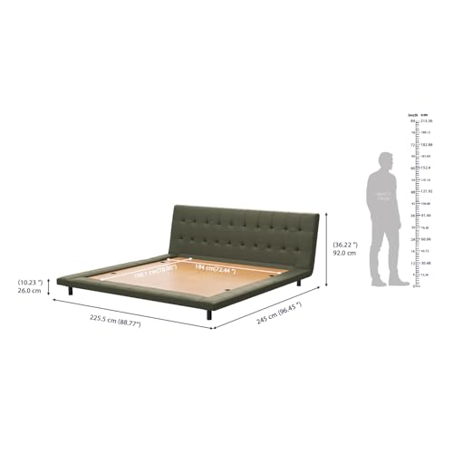 Image of Wakefit Somora King Size Non Storage Upholstered Bed