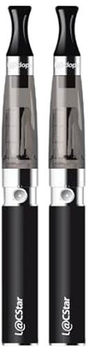 L@Clope Lot de 2 Cigarettes Électroniques L@Cstar Noir Sans Nicotine