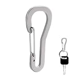 Llavero mosquetón - Clips de Resorte para Llavero - Mosquetones Llavero Clip Gancho Mosquetón de Bloqueo para Senderismo, Camping, Mochila, Viajes
