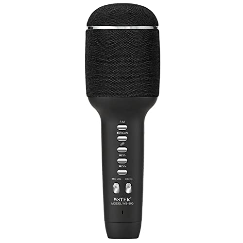 ELLENNE MICROFONO KARAOKE BLUETOOTH CON CASSA SPEAKER ALTOPARLANTE PER ADULTI - CAMBIA VOCE - DUAL WIRELESS KARAOKE - DUAL WS900 NERO