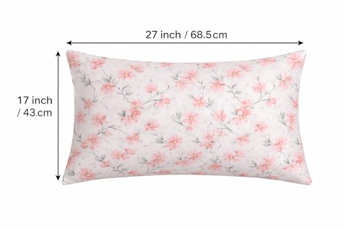 Image of DECORUM Cloud Cotton Double Bedsheet Floral Print with 2 Pillow Covers | 244 TC | Ultra Soft Feel | Premium Comfort | Breathable & Skin Friendly | for Bedroom (90 x 90 Inches)